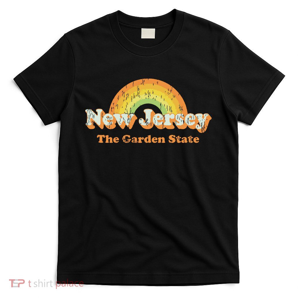 Retro New Jersey Vintage 70s Nj Rainbow T-Shirt