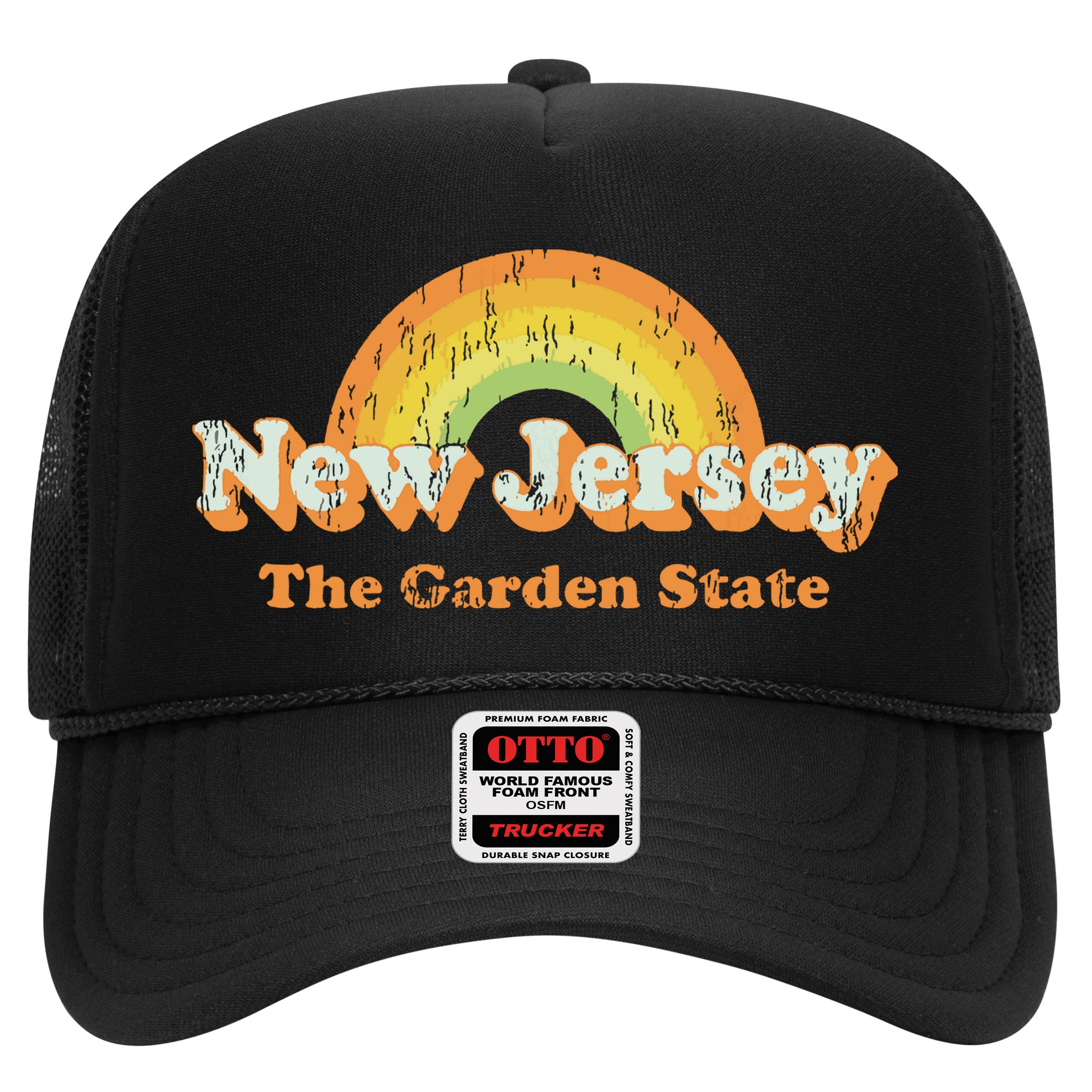 Retro New Jersey Vintage 70s Nj Rainbow Hat