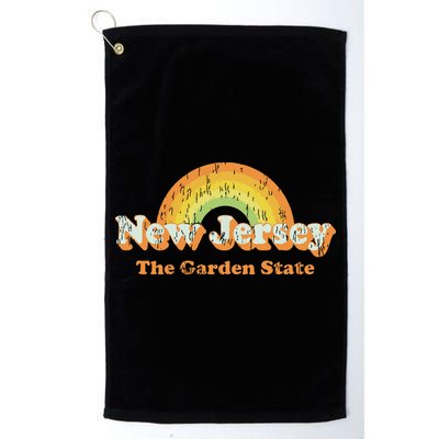 Retro New Jersey Vintage 70s Nj Rainbow Golf Towel