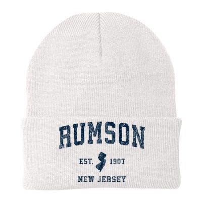 Rumson New Jersey Nj Vintage Sports Knit Cap Winter Beanie