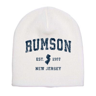 Rumson New Jersey Nj Vintage Sports Short Acrylic Beanie