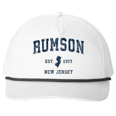 Rumson New Jersey Nj Vintage Sports Snapback Five-Panel Rope Hat