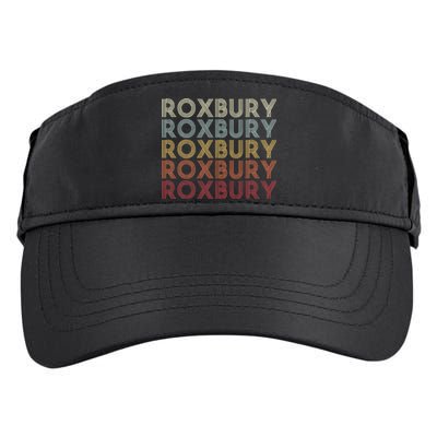 Roxbury New Jersey Roxbury Nj Retro Vintage Text Adult Drive Performance Visor