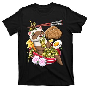  Ra Noodles Japanese Food Kawaii Ferret T-Shirt