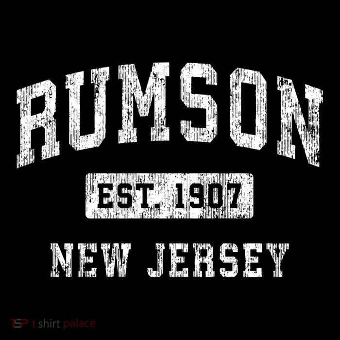 Rumson New Jersey Nj Vintage Established Sports T-Shirt