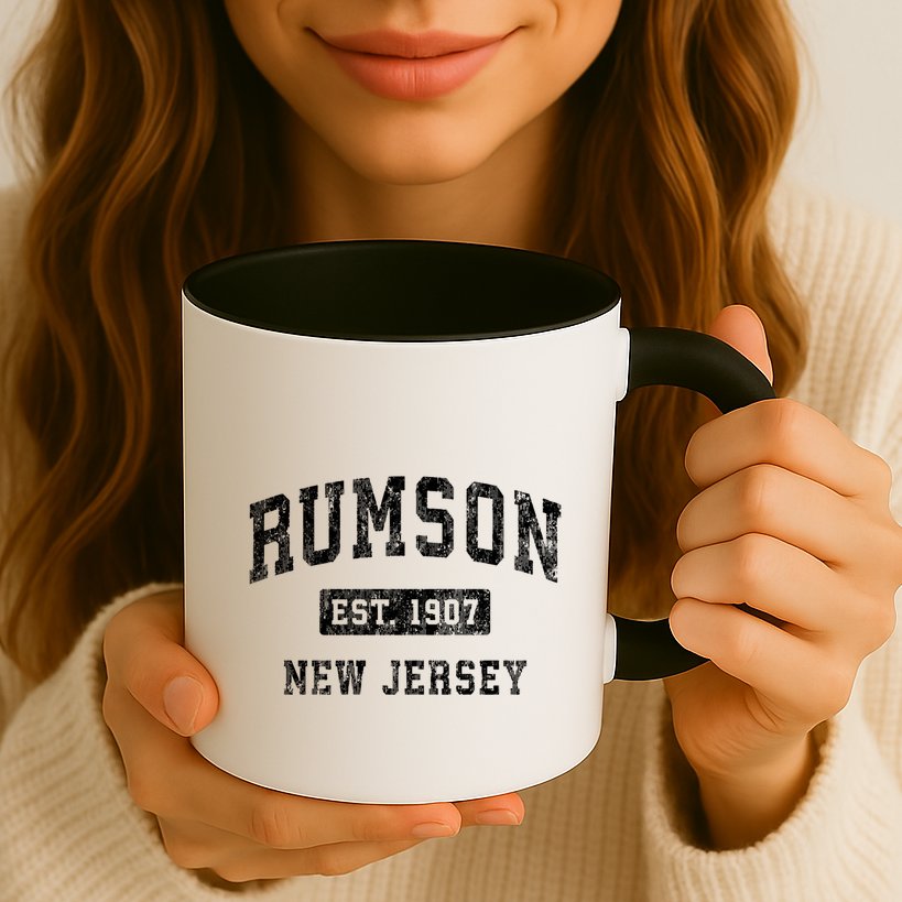 Rumson New Jersey Nj Vintage Established Sports Mug