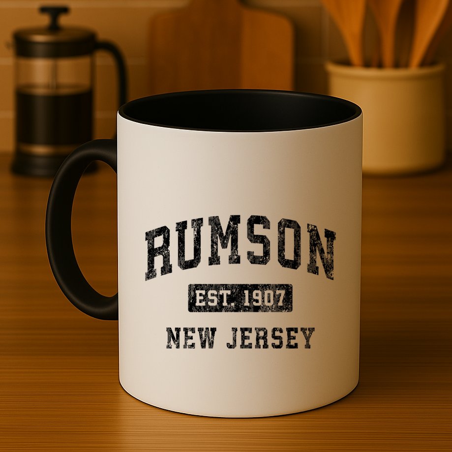 Rumson New Jersey Nj Vintage Established Sports Mug