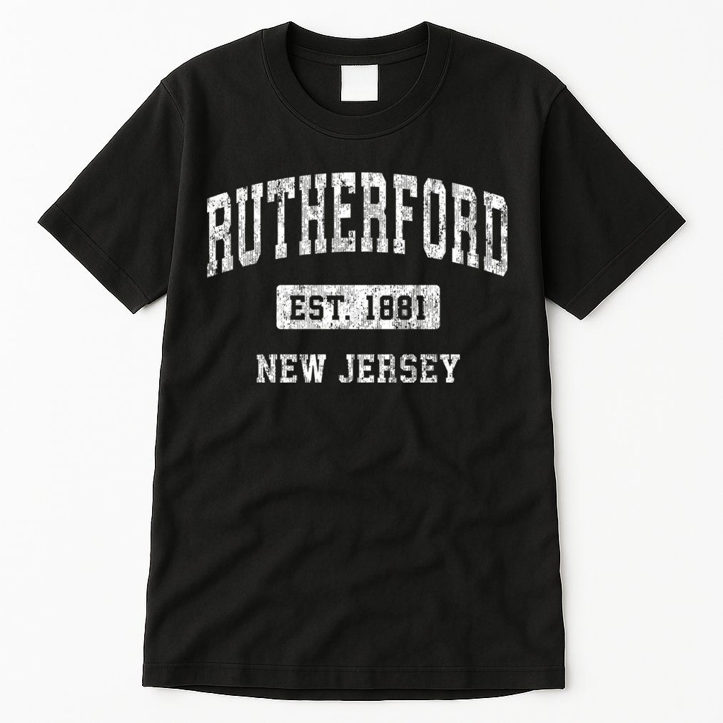 Rutherford New Jersey Nj Vintage Sports Established Design Tall T-Shirt