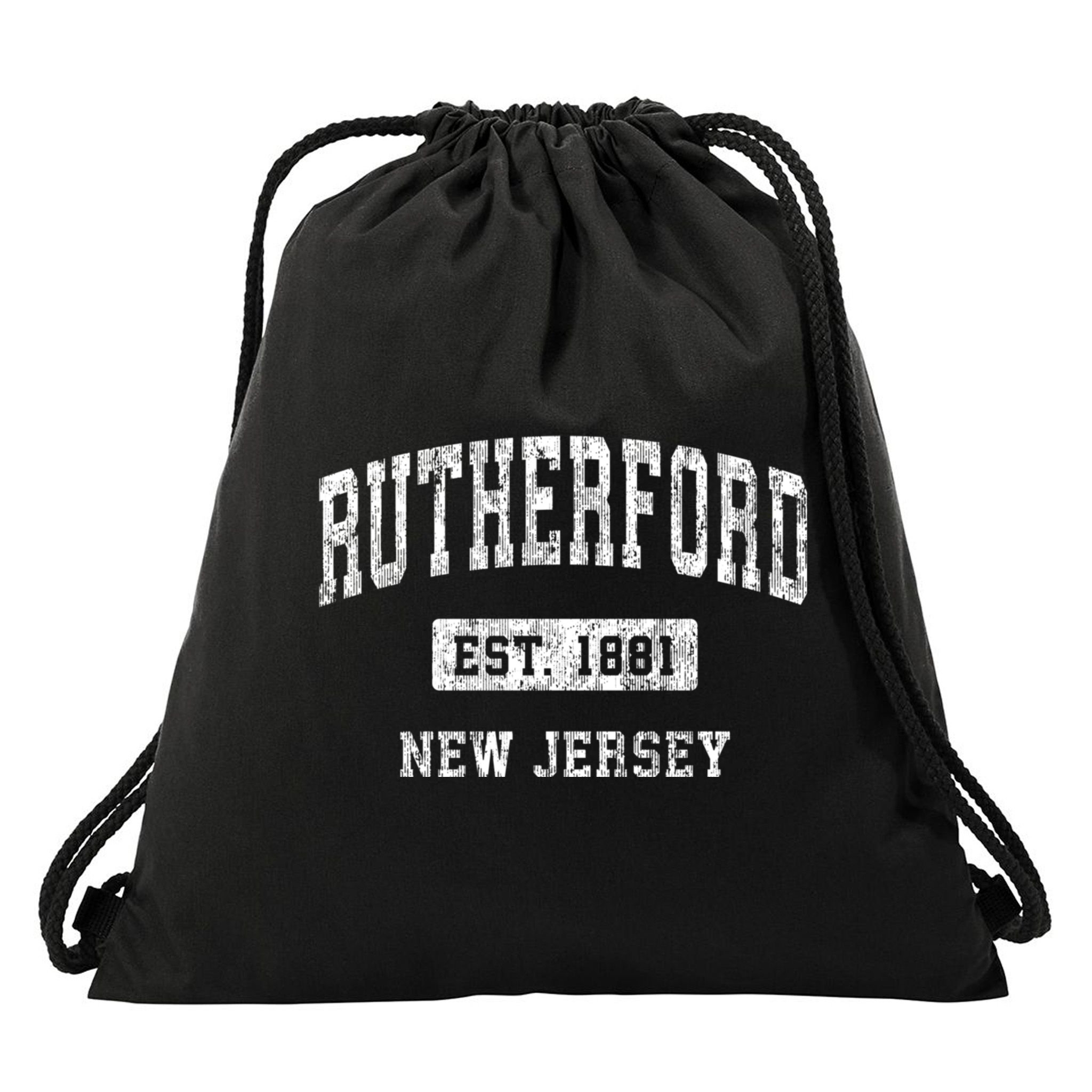 Rutherford New Jersey Nj Vintage Sports Established Design Drawstring Bag