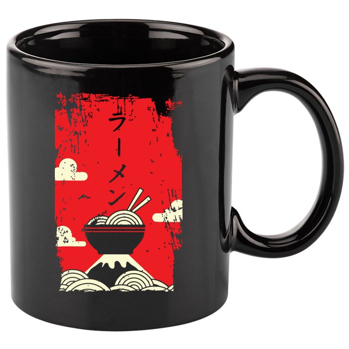 Ramen Noodles Japanese Art 11oz C Handle Ceramic Mug