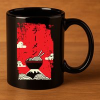 Ramen Noodles Japanese Art 11oz C Handle Ceramic Mug