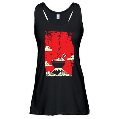 Ramen Noodles Japanese Art Ladies Essential Flowy Tank