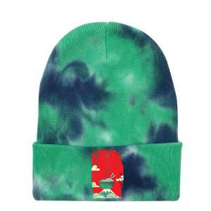 Ramen Noodles Japanese Art Tie Dye 12in Knit Beanie