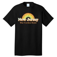 Retro New Jersey Vintage 70s Nj Rainbow Tall T-Shirt