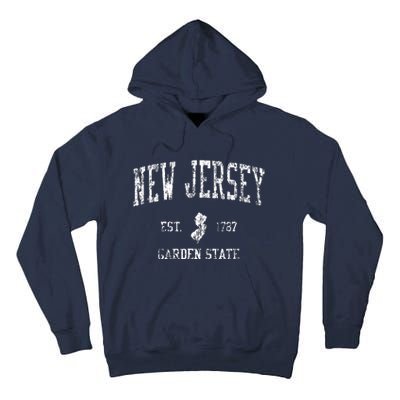 Retro New Jersey Nj T Vintage Sports Design Tall Hoodie