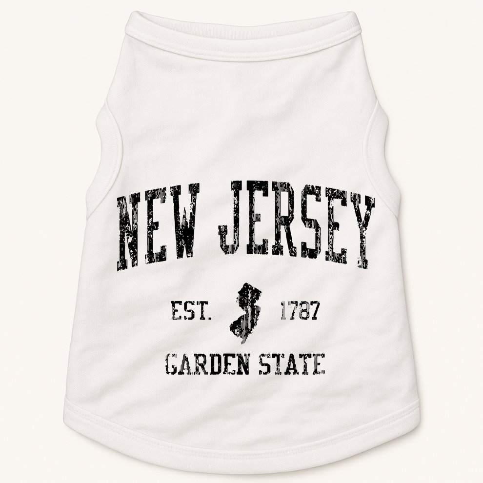 Retro New Jersey Nj T Vintage Sports Design Doggie Tank