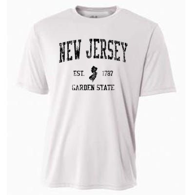 Retro New Jersey Nj T Vintage Sports Design Cooling Performance Crew T-Shirt