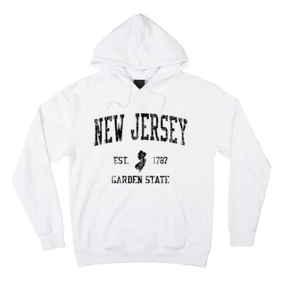 Retro New Jersey Nj T Vintage Sports Design Hoodie