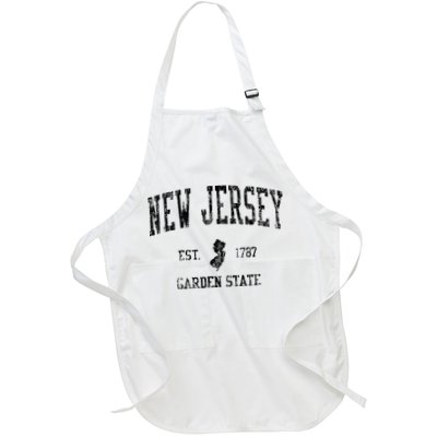 Retro New Jersey Nj T Vintage Sports Design Apron