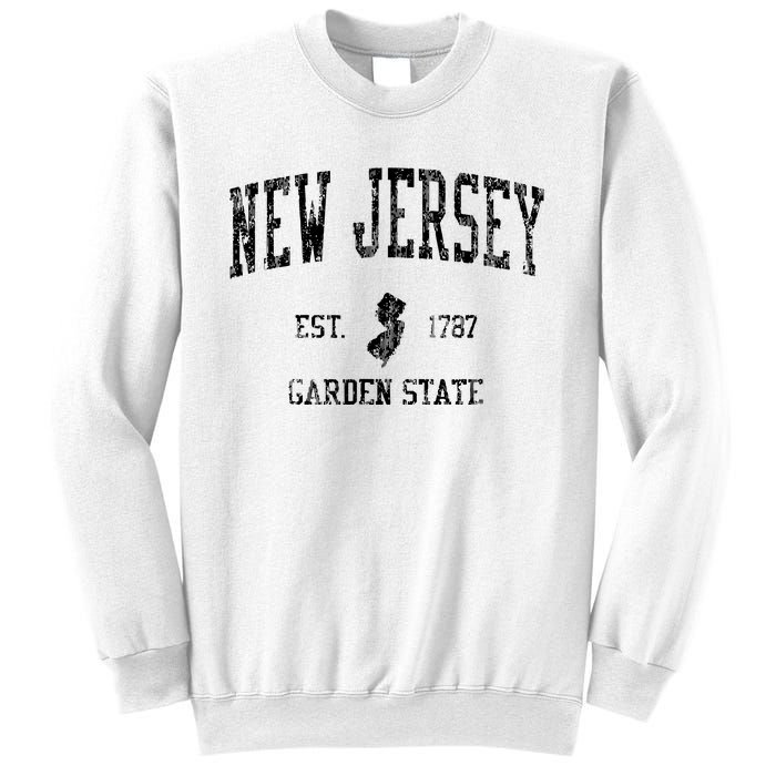 Retro New Jersey Nj T Vintage Sports Design Sweatshirt