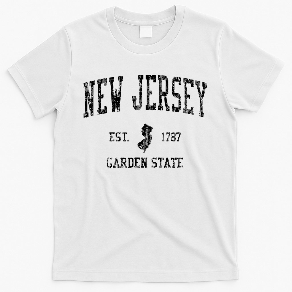 Retro New Jersey Nj T Vintage Sports Design T-Shirt
