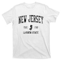 Retro New Jersey Nj T Vintage Sports Design T-Shirt