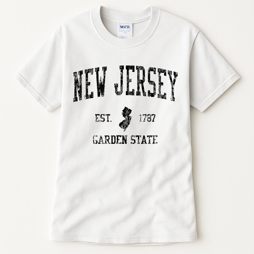 Retro New Jersey Nj T Vintage Sports Design Tall T-Shirt