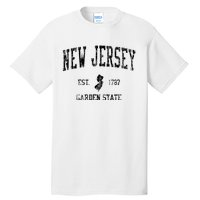 Retro New Jersey Nj T Vintage Sports Design Tall T-Shirt