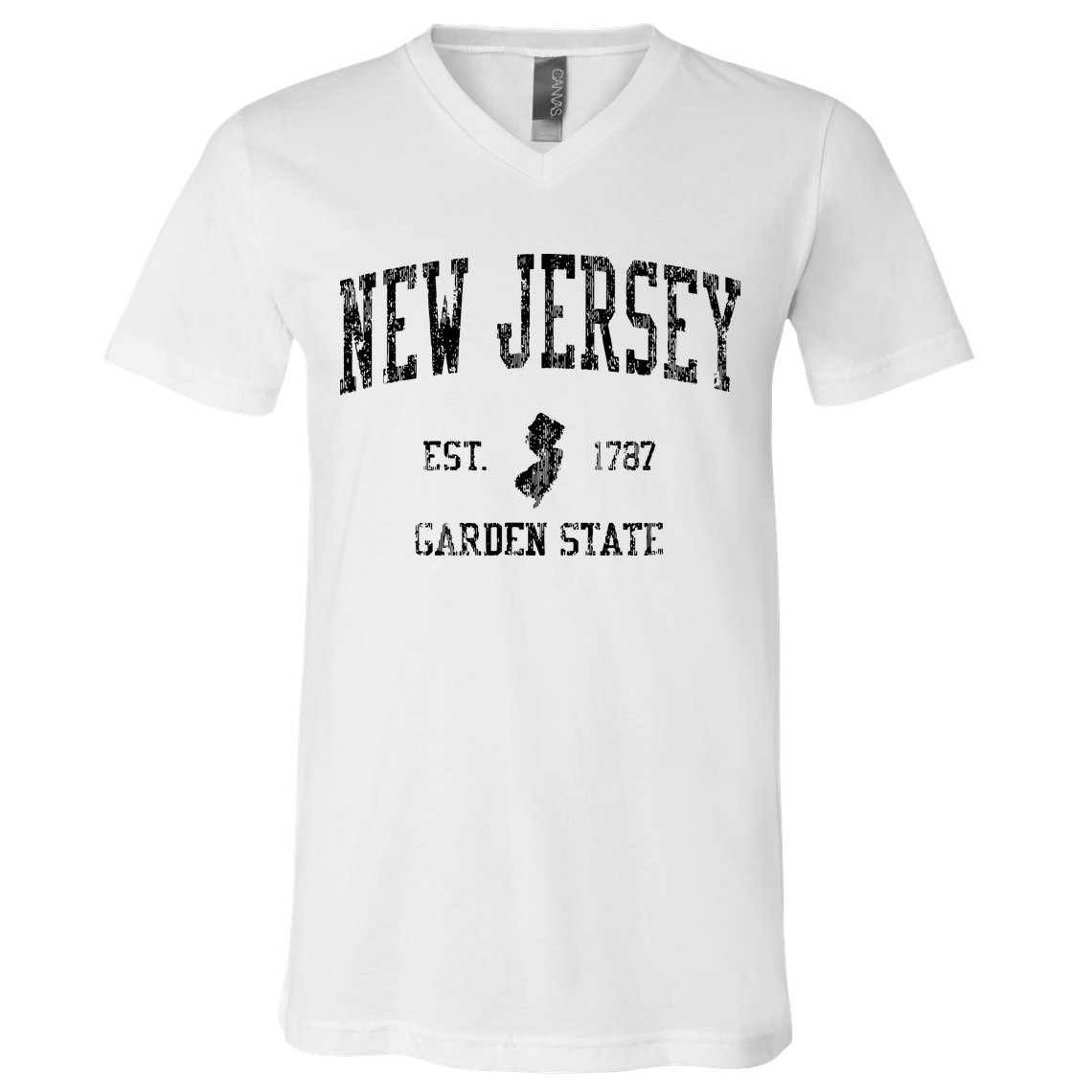 Retro New Jersey Nj T Vintage Sports Design V-Neck T-Shirt