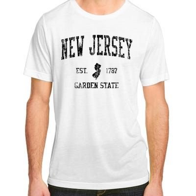 Retro New Jersey Nj T Vintage Sports Design Adult ChromaSoft Performance T-Shirt