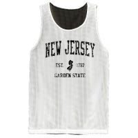 Retro New Jersey Nj T Vintage Sports Design Mesh Reversible Basketball Jersey Tank