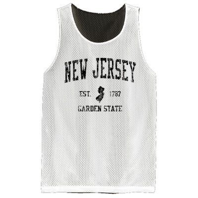 Retro New Jersey Nj T Vintage Sports Design Mesh Reversible Basketball Jersey Tank