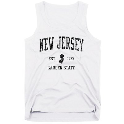 Retro New Jersey Nj T Vintage Sports Design Tank Top