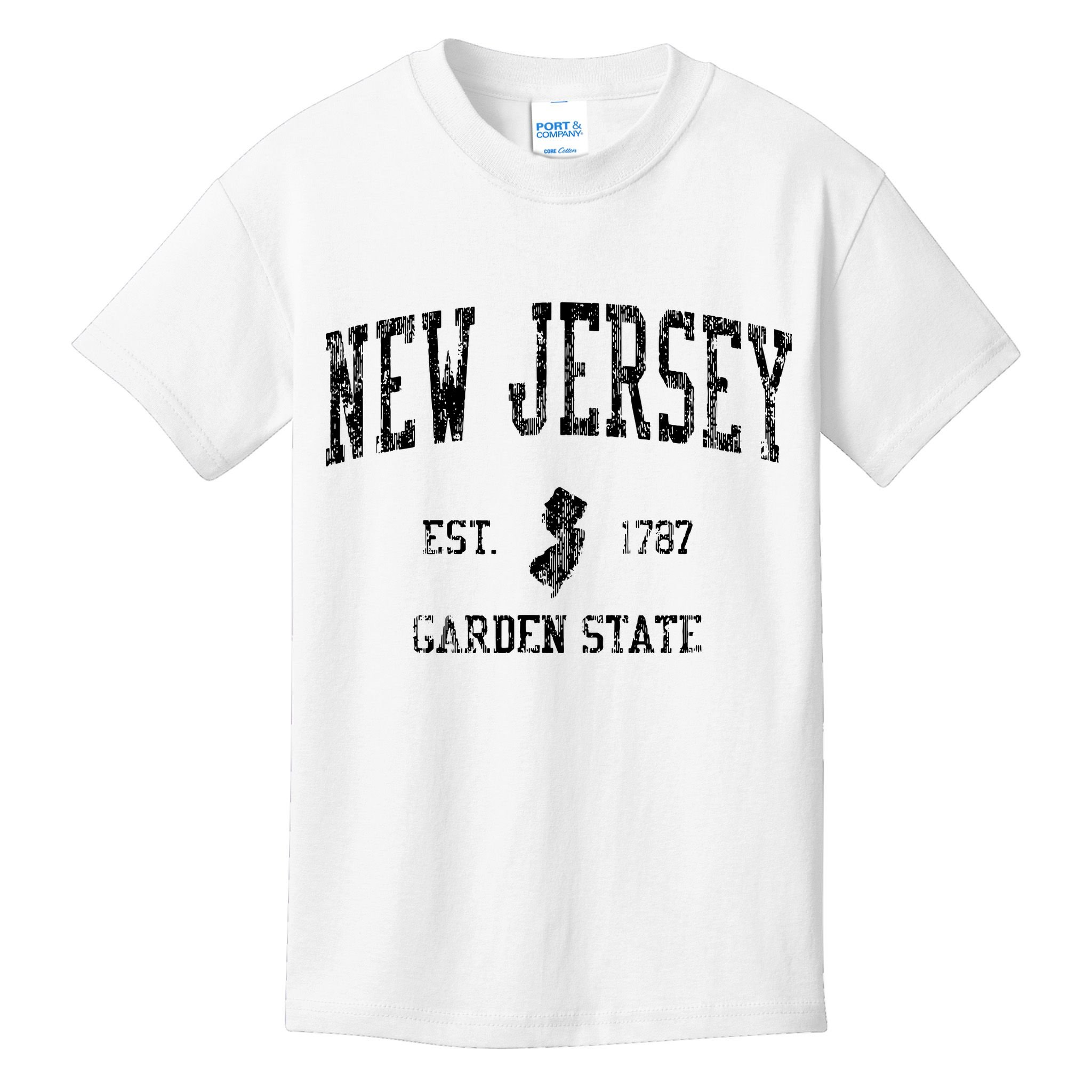 Retro New Jersey Nj T Vintage Sports Design Kids T-Shirt