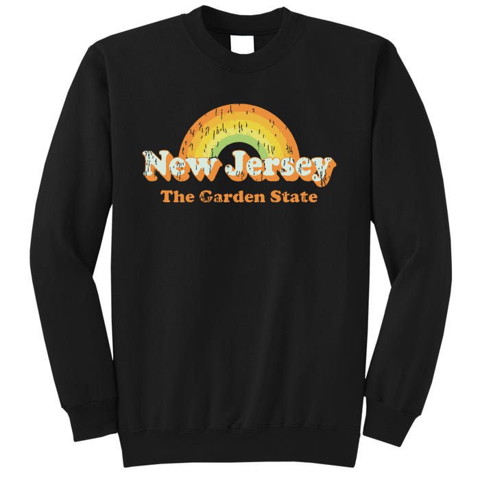 Retro New Jersey T Vintage 70s Nj Rainbow Design Sweatshirt