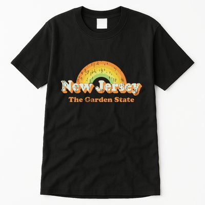 Retro New Jersey T Vintage 70s Nj Rainbow Design Tall T-Shirt