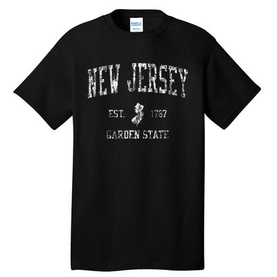 Retro New Jersey Nj T Vintage Sports Tall T-Shirt