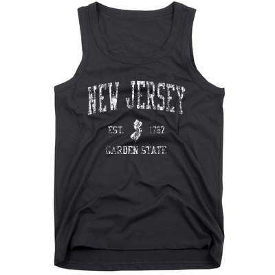 Retro New Jersey Nj T Vintage Sports Tank Top