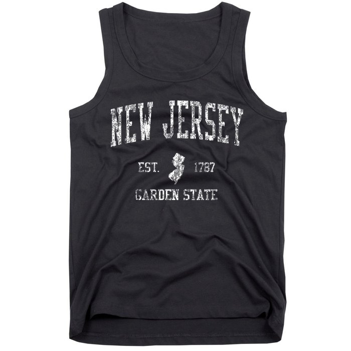 Retro New Jersey Nj T Vintage Sports Tank Top