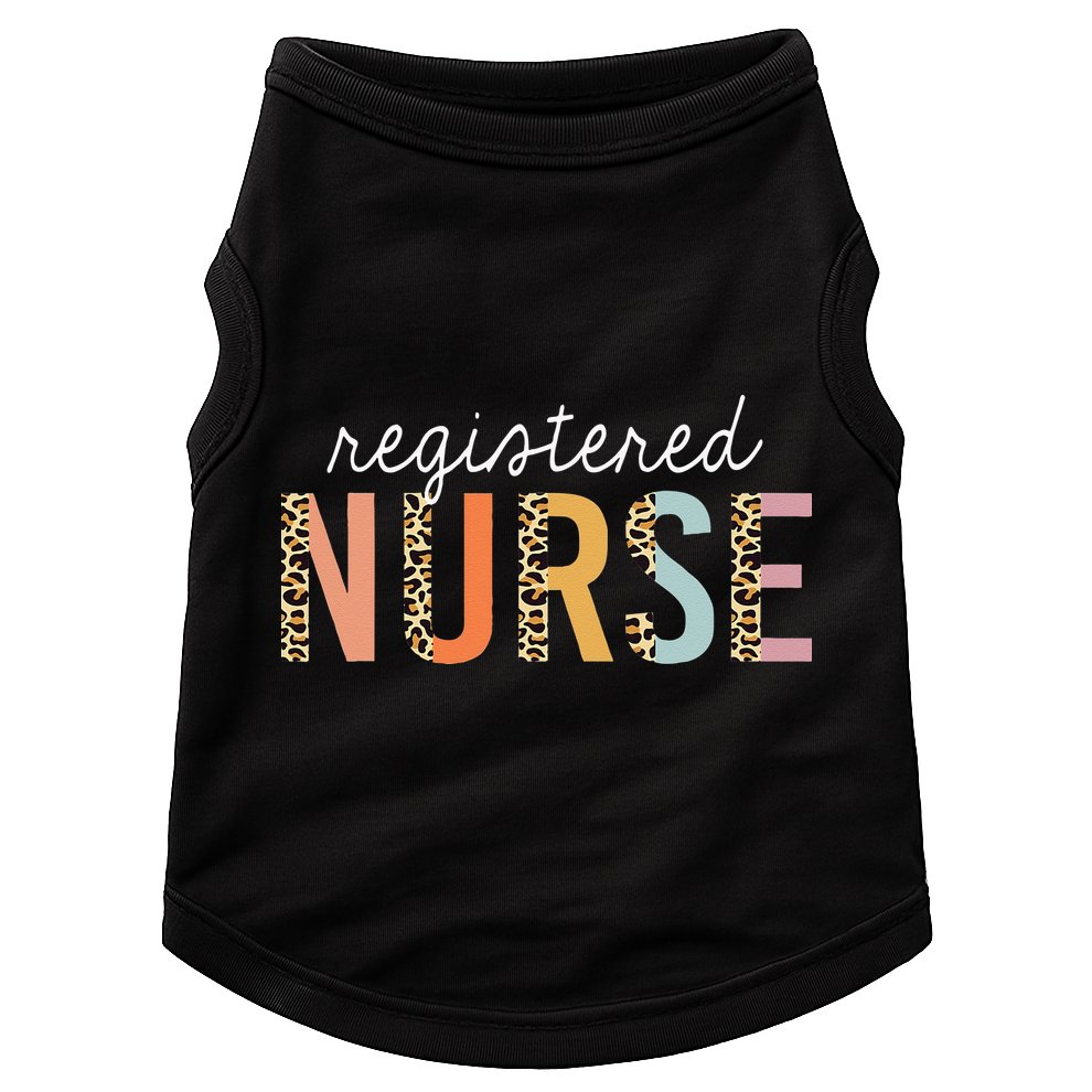 RN Nurse Leopard Print Registered Nurse Nursing School Women Doggie Tank