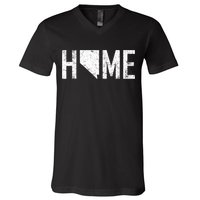 Retro Nevada Las Vegas Is Home V-Neck T-Shirt