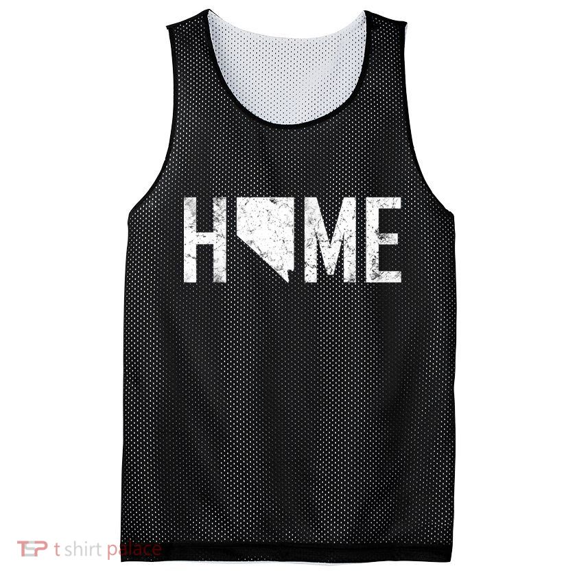 Retro Nevada Las Vegas Is Home Mesh Reversible Basketball Jersey Tank