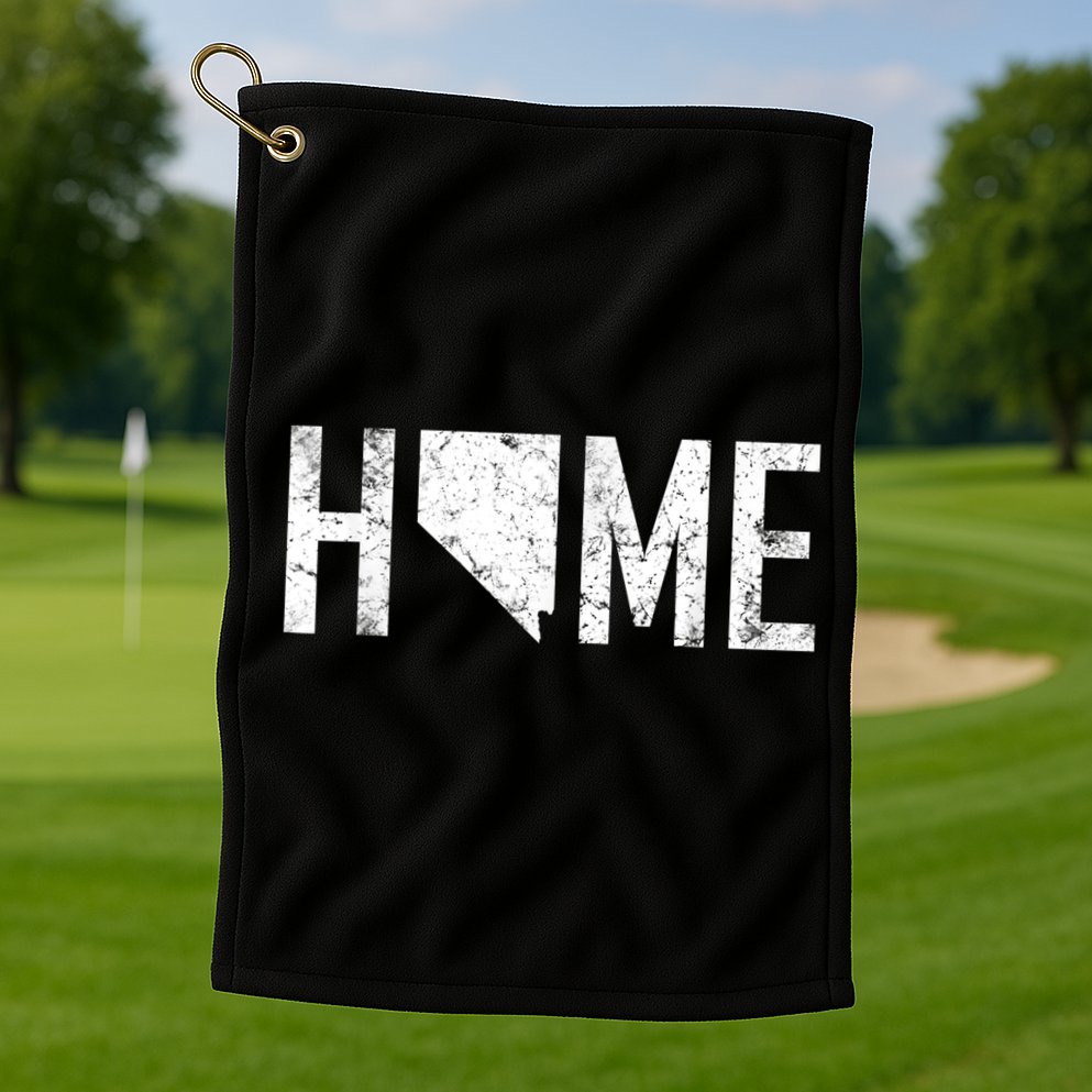 Retro Nevada Las Vegas Is Home Golf Towel