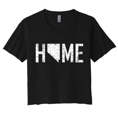 Retro Nevada Las Vegas Is Home Women's Crop Top Tee