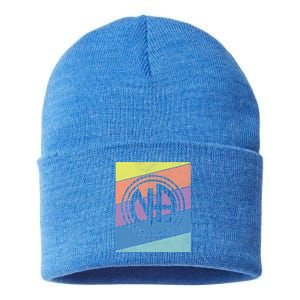 Retro Na Logo Distressed Narcotics Anonymous Na Aa Funny Gift Great Gift Sustainable Knit Beanie