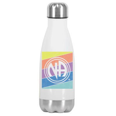 Retro Na Logo Distressed Narcotics Anonymous Na Aa Funny Gift Great Gift Stainless Steel Insulated Water Bottle