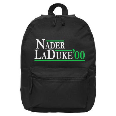 Ralph Nader Laduke Green Party 2000 Election 16 in Basic Backpack