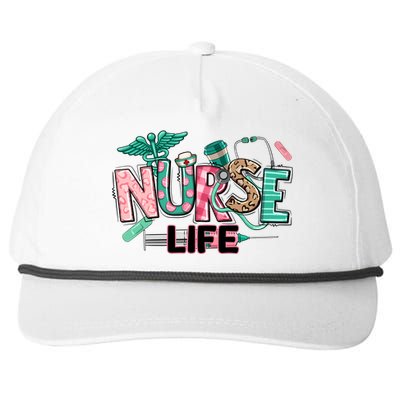 Retro Nurse Life Medical School Snapback Five-Panel Rope Hat