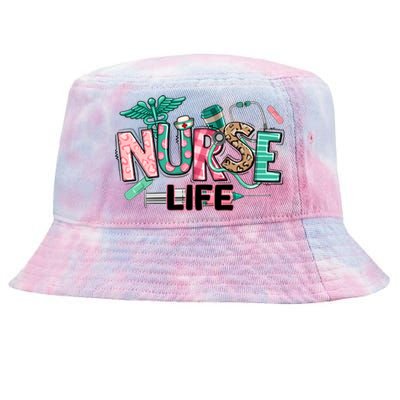 Retro Nurse Life Medical School Tie-Dyed Bucket Hat