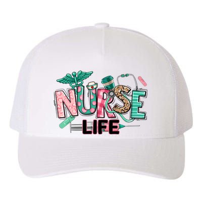 Retro Nurse Life Medical School Yupoong Adult 5-Panel Trucker Hat